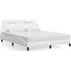 vidaXL "Viana" struttura letto senza materasso bianco 160x200 cm in ecopelle