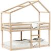 vidaXL Letto a castello senza materasso 90x200 cm in legno di pino massiccio