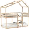 vidaXL Letto a castello senza materasso 90x190 cm in legno di pino massiccio