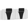 vidaXL Cuscino per testiera "Viana" bianco e nero 160 cm in ecopelle