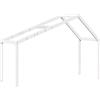 vidaXL Baldacchino per lettino bianco 203x80,5x142 cm in legno di pino massiccio