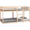vidaXL Letto a castello senza materasso 90x200 cm in legno di pino massiccio