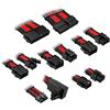 Kolink Kit di estensione del cavo intrecciato Kolink Core Pro 12V-2x6 Tipo 2 - Jet Black/Racing Red Cavo intrecciato in PET per la massima durata
