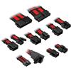 Kolink COREPRO-EK-12VT1 Set di cavi intrecciati Jet Black / Prolunghe per cavi rosso corsa
