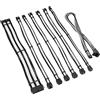 Kolink PSU kabeļu pagarinātāji Kolink Core Pro Braided Cable Extension Kit 12V-2x6 Type 1 - Jet Black/ White