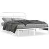 vidaXL Struttura letto con testiera in metallo bianco 140x190 cm