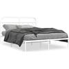vidaXL Struttura letto con testiera in metallo bianco 140x200 cm