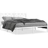 vidaXL Struttura letto con testiera in metallo bianco 150x200 cm