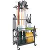 VEVOR porta attrezzi da giardino 652 x 403 x 990 mm porta attrezzi organizzatore Acciaio al carbonio porta attrezzi da giardino multiuso 16 slot 18 ganci porta attrezzi da giardino porta scope