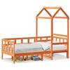 vidaXL Letto da giorno con tetto a cera marrone 80x200 cm in legno di pino massiccio