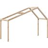 vidaXL Baldacchino per lettino 213x85,5x144,5 cm in legno di pino massiccio