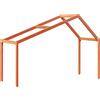 vidaXL Baldacchino per lettino cera marrone 213x95,5x144,5 cm in legno massiccio