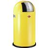 Naber Wesco Mülleimer Pushboy Lemonyellow, Abfalleimer, Stahlblech, 50 L, 8012399