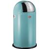 WESCO Pushboy. Cestino per rifiuti 50 litri turchese