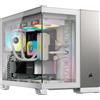CORSAIR Geh mATX 2500X (vetro temperato) Bianco/Grigio Satinato