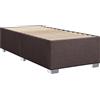 vidaXL Struttura letto senza materasso marrone scuro 90x200 cm tessuto