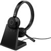 Jabra YOU'RE ON Jabra Evolve 65 TE - USB-A MS Stereo (incluso supporto), con e senza fili, 20 - 20000 Hz, Ufficio/Centro chiamate, 106,3 g, Cuffie, Nero