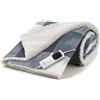 Imetec CaldoPlaid Tartan Grey Plaid Riscaldabile Morbida Coperta Elettrica 160x120 cm Lavabile