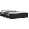 vidaXL Struttura letto nera 150x200 cm in materiale ligneo