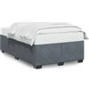 vidaXL Struttura letto senza materasso grigio scuro 120x190 cm in velluto