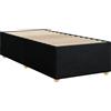 vidaXL Struttura letto senza materasso nero 80x200 cm in tessuto