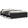 vidaXL Struttura letto nera 140x200 cm in materiale ligneo
