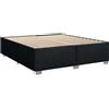 vidaXL Struttura letto senza materasso nero 200x200 cm in tessuto