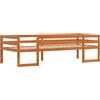 vidaXL Letto per bambini marrone cera 90x200 cm in legno di pino massiccio