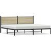 vidaXL Letto in metallo senza materasso rovere Sonoma 193x203 cm