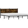 vidaXL Letto in metallo senza materasso rovere fumé 180x200 cm