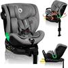 Lionelo Seggiolino auto Lionelo Harmony i-Size, base EasyTurn a 360°, ISOFIX e gambe di supporto, BuckleAlarm, protezione dagli impatti laterali, poggiatesta e schienale regolabili - Grigio