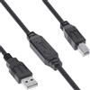 InLine Cavo attivo InLine® USB 2.0, da spina USB-A a spina USB-B, 15 m