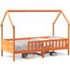 vidaXL Letto per bambini casa letto cera marrone 90x190 cm legno di pino massiccio