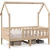 vidaXL letto per bambini casa letto 70x140 cm in legno di pino massiccio