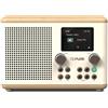 Pure Classic H4 - L'affascinante radio digitale in cotone bianco/rovere