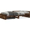 vidaXL Struttura letto senza materasso in rovere fumé 90x200 cm Materiale a base di legno