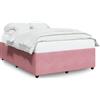 vidaXL Lettino Rosa 140x190 cm Velluto