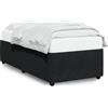 vidaXL Struttura letto senza materasso nero 100x200 cm in velluto