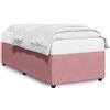 vidaXL Struttura letto rosa 90x200 cm in velluto
