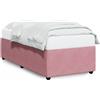 vidaXL Struttura letto rosa 100x200 cm in velluto