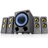 FENDA Altoparlanti FENDA F&D F7700X/ 4.1/ 80W/ nero con RGB/ BT5.0/ radio FM/ riproduzione USB/ ingresso ottico/ telecomando