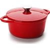 IBILI MENAJE, S.A. Cocotte 21x10cm 2,7l rosso - Ibili