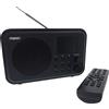 Maxxo DAB+ Internet radio DT02 con Bluetooth, WLAN, sveglia, custodia in legno, batteria da 2000mAh, FM/DAB+, display a colori, portatile con telecomando
