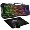 Spirit of Gamer PRO MK5, con cavo, USB, tasti a membrana, AZERTY, LED RGB, nero