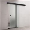 doporro Porta Scorrevole in Vetro Temperato 8 mm Satinato, con Binario in Alluminio Finitura Nera, Soft-Close, 102,5x205 cm Amalfi12