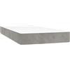vidaXL Materasso a molle, grigio chiaro, 100X210X20 Cm, velluto Lumarko!