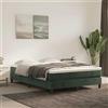 vidaXL Materasso a molle, verde scuro, 120X210X20 Cm, velluto Lumarko!