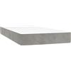 vidaXL Materasso a molle, grigio chiaro, 80X210X20 Cm, velluto Lumarko!
