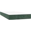 vidaXL Materasso a molle, verde scuro, 100X210X20 Cm, velluto Lumarko!