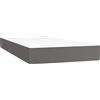 VidaXL 4016544, Letto singolo/matrimoniale, Materasso a molle, Medio/rigido, Grigio, Bianco, Bambini, Cotone, Pelle finta, Poliestere